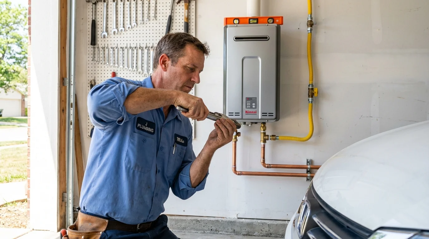 Tankless water heater installation by a Johns Plumbing LLC plumber in Immokalee